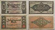 Deutschland, Deutsches Reich 10000, 50000 Mark Großnotgeld, Köln, Nordrhein-Westfalen, Stadt, Serien B und D, 2 Stück lot -