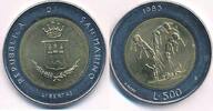 San Marino 500 Lire Gedenkmünze Nukleare Bedrohung -