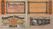 Deutschland, Deutsches Reich 50, 100 Millionen Mark Großnotgeld, Stadt Trier, Provinz Birkenfeld, Rheinland-Pfalz, 2 Stück lot -