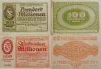 Deutschland, Deutsches Reich 100 Millionen, 500 Millionen Mark Grossnotgeld, Dresden-Altstadt, Sachsen, Amtshauptmannschaft, 2 Stück lot -