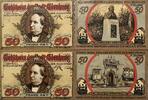 Deutschland, Deutsches Reich 2 x 50 Pfennig 2 x Notgeldschein, Gutschein der Stadt Eilenburg -