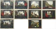 Deutschland, Deutsches Reich 5 x 50 Pfennig 5 x Notgeldschein, Notgeld Rudelsburg, Sachsen -