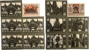 Deutschland, Deutsches Reich 6 x 50 Pfennig 6 x Notgeldschein, Notgeld der Stadt Münster, Nordrhein-Westfalen -