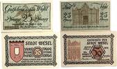 Deutschland, Deutsches Reich 25,50 Pfennig 2 x Notgeldschein, Stadt Wesel, Nordrhein-Westfalen -