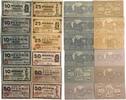 Deutschland, Deutsches Reich 5 x 10, 3 x 25, 4 x 50 Pfennig 12 x Notgeldschein, Notgeld der Stadt Köln Cöln, Nordrhein-Westfalen -