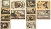 Deutschland, Deutsches Reich 2 x 10, 2 x 25, 2 x 50 Pfennig 6 x Notgeldschein, Reutergeld, Neuhaus, Neukloster, Mecklenburg -
