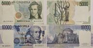 Italien 5000, 10000 Lire Banknoten 2 Stück lot -