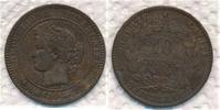 Frankreich 10 Centimes Cereskopf, Prägung A Paris -