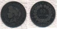 Frankreich 10 Centimes Cereskopf, Prägung A Paris -