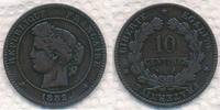 Frankreich 10 Centimes Cereskopf, Prägung A Paris Cérès III REPUBLIC -