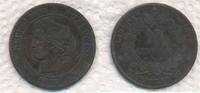 Frankreich 10 Centimes Typ Ceres, K = Bordeaux -