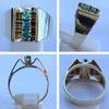 Schöner Ring 585 er Gold Goldring Turmalinring mit 3 Turmalin 57 (18,1 mm Ø) -
