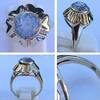 Schöner Ring 585er Gold Goldring mit blauem Stein 52 (16,5 mm Ø) -