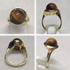 Schöner Goldring 333er Gold Ring mit Tigerauge Goldschmuck -