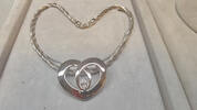 Kette PL Pierre Lang Collier L: 43 cm Halsreif Anhänger Herz -