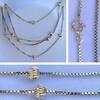 Lange Kette mit Kugeln 333 er Gold Goldkette Goldschmuck Goldcollier 91,5 cm -
