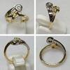 Schöner Ring 585er Gold mit Brillanten insbesamt 0,20 ct bicolor Goldring -