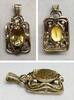 Wunderschöner Anhänger 333er Gold Farbstein Goldschmuck Goldanhänger -