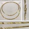 Figaro panzerkette Lange Goldkette Collier 333er Gold Kette Goldschmuck Goldcollier 8K -