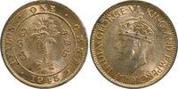 Ceylon, 1 Cent, 1945, *394* unz 10.40 £  +  13.00 £ shipping