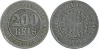 Brasilien, 200 Reis, 1889, Republik, *501* s-ss 4.33 £  +  13.00 £ shipping