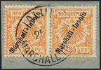 Briefmarken 1899 Marshall-Inseln Michel 11 a Paar Briefstück Jaluit Stem... 37.54 £  +  3.90 £ shipping