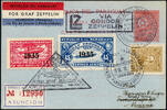 Briefmarken Zeppelin 1935 Paraguay 16. SAF/Rückfahrt Reko-Ganzsache Deutschland Si 343/ -