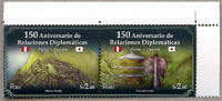 Briefmarken Peru Japan Diplomatische Beziehungen Machu Picchu Wasserfall Nachi MNH -