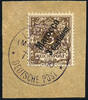 Briefmarken 1900 DP Marokko Michel 1 ° Larache Violett 7/2/00 Luxus-Briefstück / 65