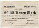 Württemberg, 20 Mio. Mark Waldsee - Oberamtsstadt, -