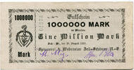 Baden, 1 Mio. Mark Zell i. W. - Spinnerei & Webereien, -