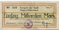 Baden, 50 Mrd. Mark Singen-Hohentwiel - Stadt, -