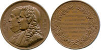 Frankreich, Medaille von Jean Jacques Barre Societé Montyon et Franklin: Baron Antoine de Montyon u. Benjamin Franklin, -