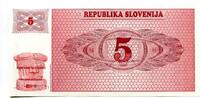Slowenien. 5 Tolarjev (1990), Geldschein, Banknote, UNC 1.30 £  +  17.34 £ shipping