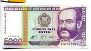 Peru 5.000 Intis 1988, Geldschein, Banknote, UNC 1.73 £  +  17.34 £ shipping