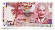 Malawi, 1 Kwacha Geldschein, Banknote, -