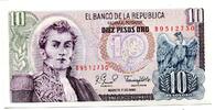 Kolumbien, 10 Pesos Oro 1980, Geldschein, Banknote, UNC 1.56 £  +  17.34 £ shipping