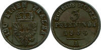 Preußen, 3 Pfenninge 1864 A, Wilhelm I., 1861-1888, ss 2.60 £  +  17.34 £ shipping