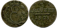 Sachsen-Coburg-Saalfeld, 3 Kreuzer 1825 S, Ernst, 1806-1826, ss 24.27 £  +  17.34 £ shipping