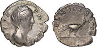 Ancient coins Roman Imperial silver AR denarius of Faustina I, DIVA issue w Peacock! -