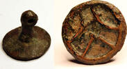 Ancient art Bactrian bronze stamp seal, 3rd.-early 2nd. mill BC -