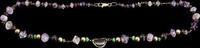 Ancient art Superb Roman Necklace of gold, amethyst, garnet and emerald beads! -