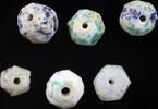 Ancient art Lot of 6 superb large faceted Quartz beads, Greek-Bactrian Kingdom -