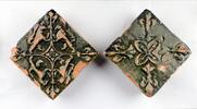 Medieval & later artifacts Lovely set of Early European Medieval tiles, 12th.-14th.cent. AD -