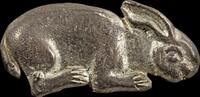 Ancient art Fine large Roman silver figurine of a Hare, 1st.-3rd. century AD -