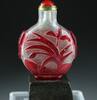 Asian art High quality Chinese Red-Overlay glass Snuff Bottle, 18th century! -