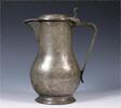 Medieval & later artifacts Finely patinated larger Dutch pewter wine jug, c mid 18th. century -
