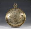 Medieval & later artifacts Large brass shield double candlestick, Netherlands, c. 1730-1760 -