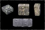 Ancient art Interesting 4-side stamp seal in stone, Mesopotamian, 3rd. mill. BC -