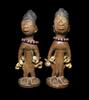 Medieval & later artifacts Large early wooden Yoruba Ibeji twin figures, Nigeria, 19th. cent. -